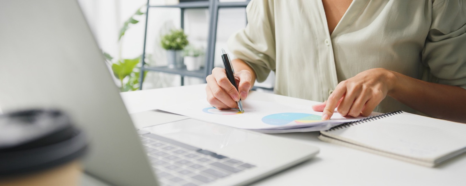 An Arbor accountant working through a client's books